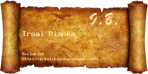 Irsai Bianka névjegykártya